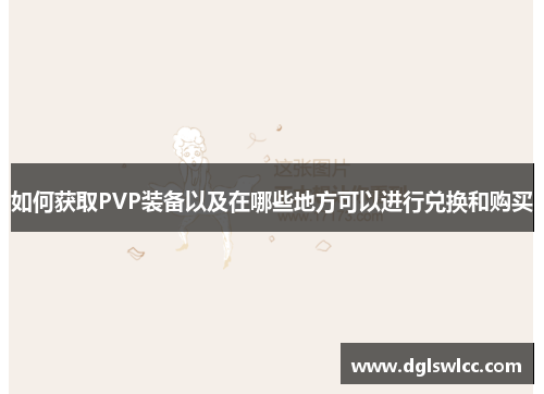 如何获取PVP装备以及在哪些地方可以进行兑换和购买