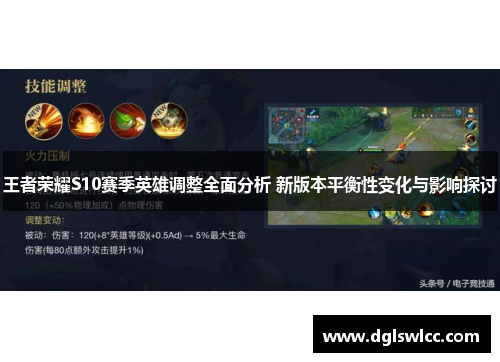 王者荣耀S10赛季英雄调整全面分析 新版本平衡性变化与影响探讨